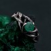 Celtic Emerald Silver Ring - Timeless Celtic Elegance