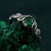 Twilight Incantations: Silver Ring – Gothic Noir Sterling Silver Ring, Mystical Darkness Silver Ring, Gothic Elegance Engagement Ring