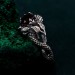 Garnet Serpent Ring with Vintage Dragon Scale Design