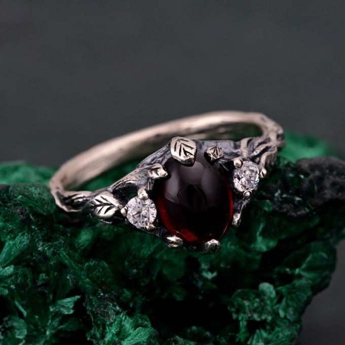 Bohemian Bridal Ring - Nature Inspired Jewelry for Fairy Tale Weddings