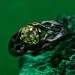 Mystical Forest Ring with Peridot and Leafy Blossom Design