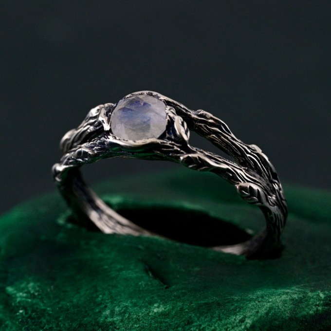 Silver Branch Band: Woodland-Inspired Sylvan Silver Wrap Ring