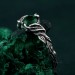 Twilight Incantations: Silver Ring – Gothic Noir Sterling Silver Ring, Mystical Darkness Silver Ring, Gothic Elegance Engagement Ring