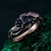 Midnight Enchantment: Blue Sapphire Silver Ring