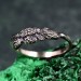 Gothic Silver Ring with Thistle-Inspired Design
