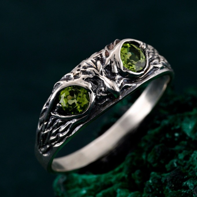 Owl Enchantment Ring - Silver Wisdom and Mystical Owl Statement Ring