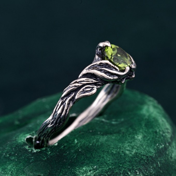 Nature's Embrace Rustic Elegance Twig Ring