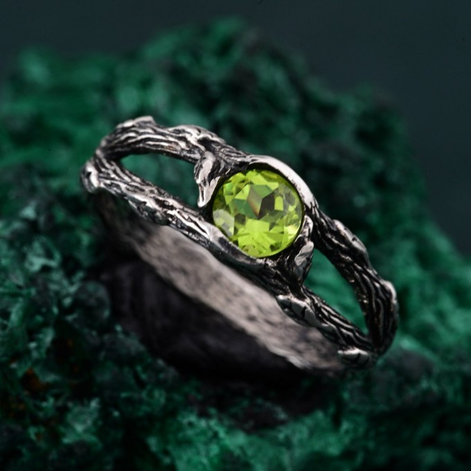 Tree Bark Ring in Silver – Silver Branch Band, Nature's Touch Ring, Silverwood Wrap Ring, Twiggy Silver Ring, Woodland Branch Band