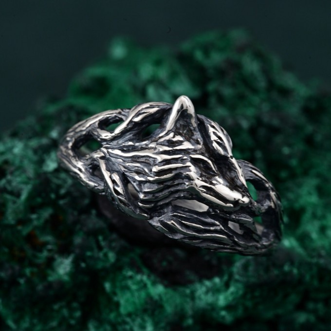 Enchanted Forest Fox Ring - Handcrafted Sterling Silver Statement Ring