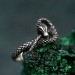 Serpent Heart Sterling Silver Ring with Intricate Detailing
