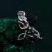 Delicate Leaf Braid with Wood Bark Branch Weave – One-of-a-Kind Silver Fairy Engagement Ring