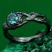 Woodland Wedding Band with Flower and Leaf Design in Handcrafted 925 Silver