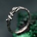 Leaves and Branch Wedding Ring – Unisex Gothic Design for Couples