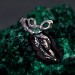 Rustic Emerald Vine Ring: Druid Celtic Tree Design