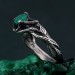 Silver Celtic Elegance: Classic Celtic Emerald Silver Ring