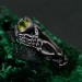 Sterling Silver Celtic Knot Ring with Peridot - Artisan Crafted Mystical Jewelry